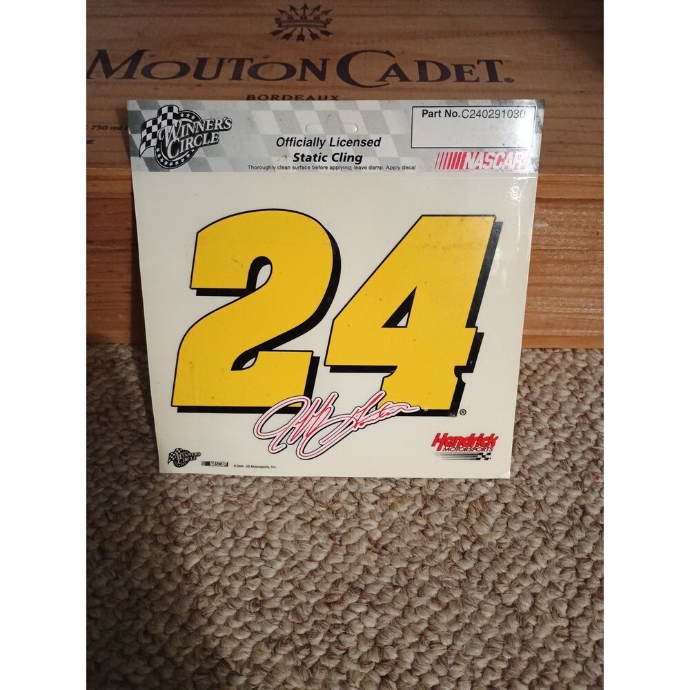 Winner’s Circle #24 JEFF GORDON Officially Licensed Static Cling Car Decal 2002